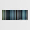 The Expendables 2 color palette canvas print: thousands of thin vertical stripes of color