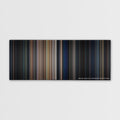 The Expendables color palette canvas print: thousands of thin vertical stripes of color