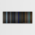 The Game color palette canvas print: thousands of thin vertical stripes of color