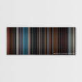 The Interview color palette canvas print: thousands of thin vertical stripes of color