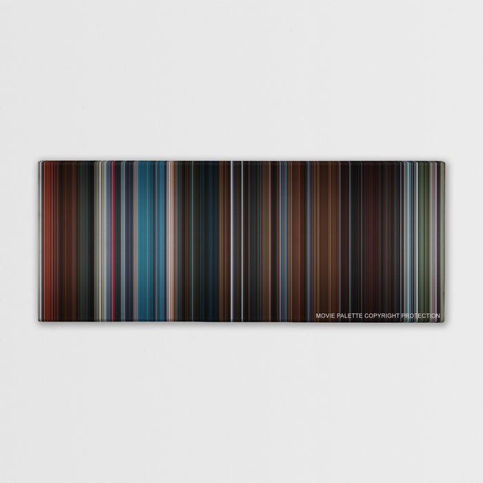 The Interview color palette canvas print: thousands of thin vertical stripes of color