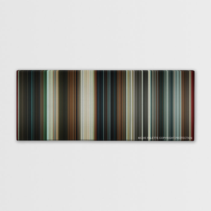 The Man from U.N.C.L.E. color palette canvas print: thousands of thin vertical stripes of color