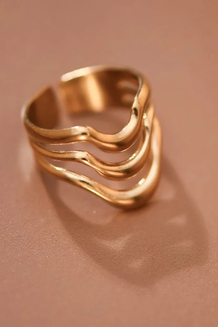 The Meredith Wave Band Ring