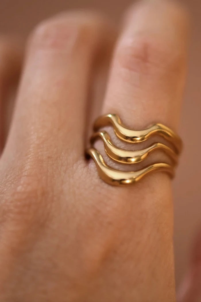The Meredith Wave Band Ring