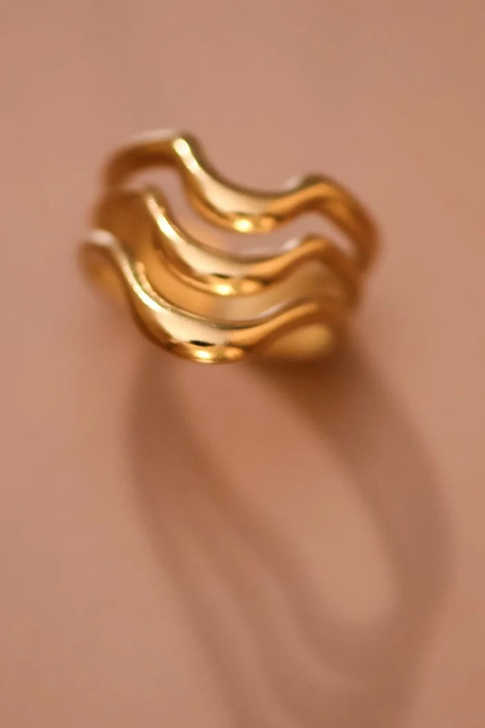 The Meredith Wave Band Ring