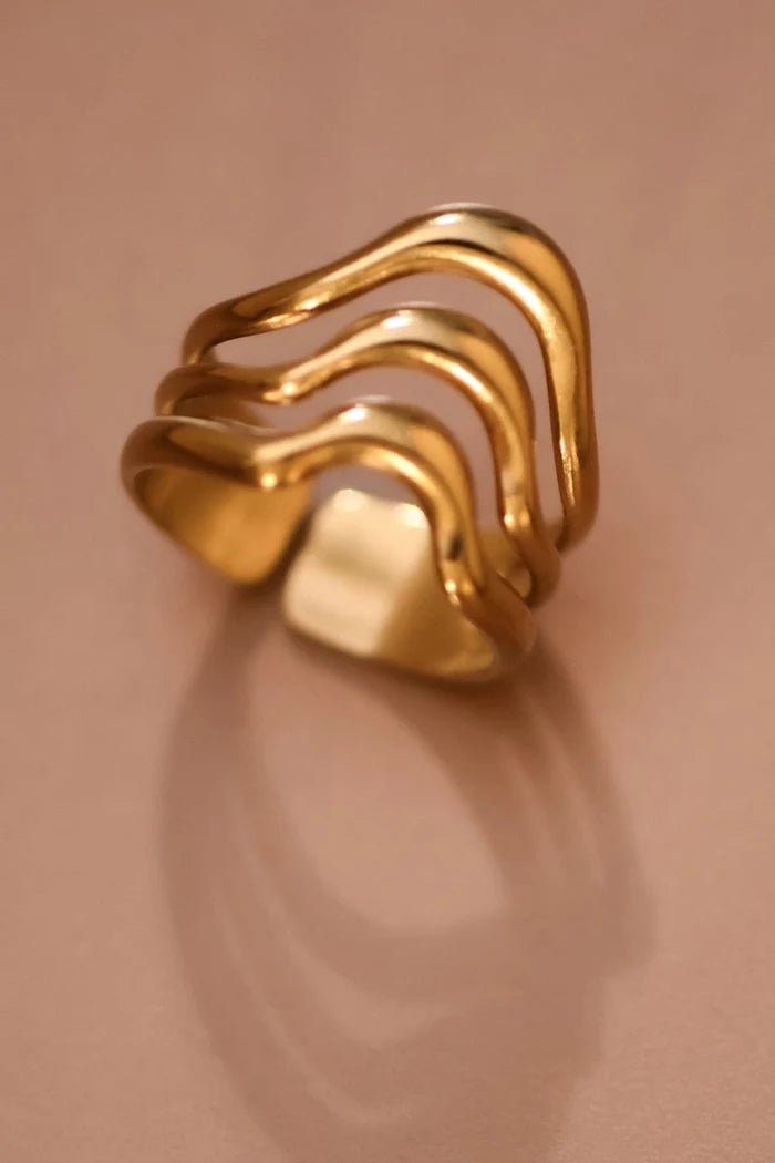 The Meredith Wave Band Ring