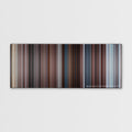 The Mist color palette canvas print: thousands of thin vertical stripes of color