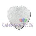 Thick Silver Heart Cake Board