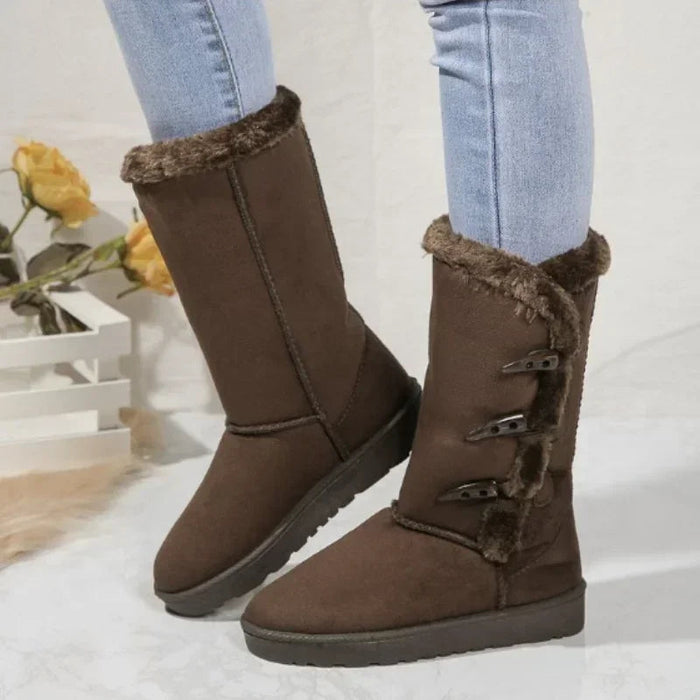 Thick-Soled Snow Boots for Women – Stylish & Warm