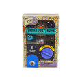 The Tiny Toys Teeny Tiny Treasure Trove by Tiny Toys is a colorful party pack shaped like a mini gashapon machine, featuring gold accents and a purple twist knob, with 6 surprise-filled collectible capsules inside.