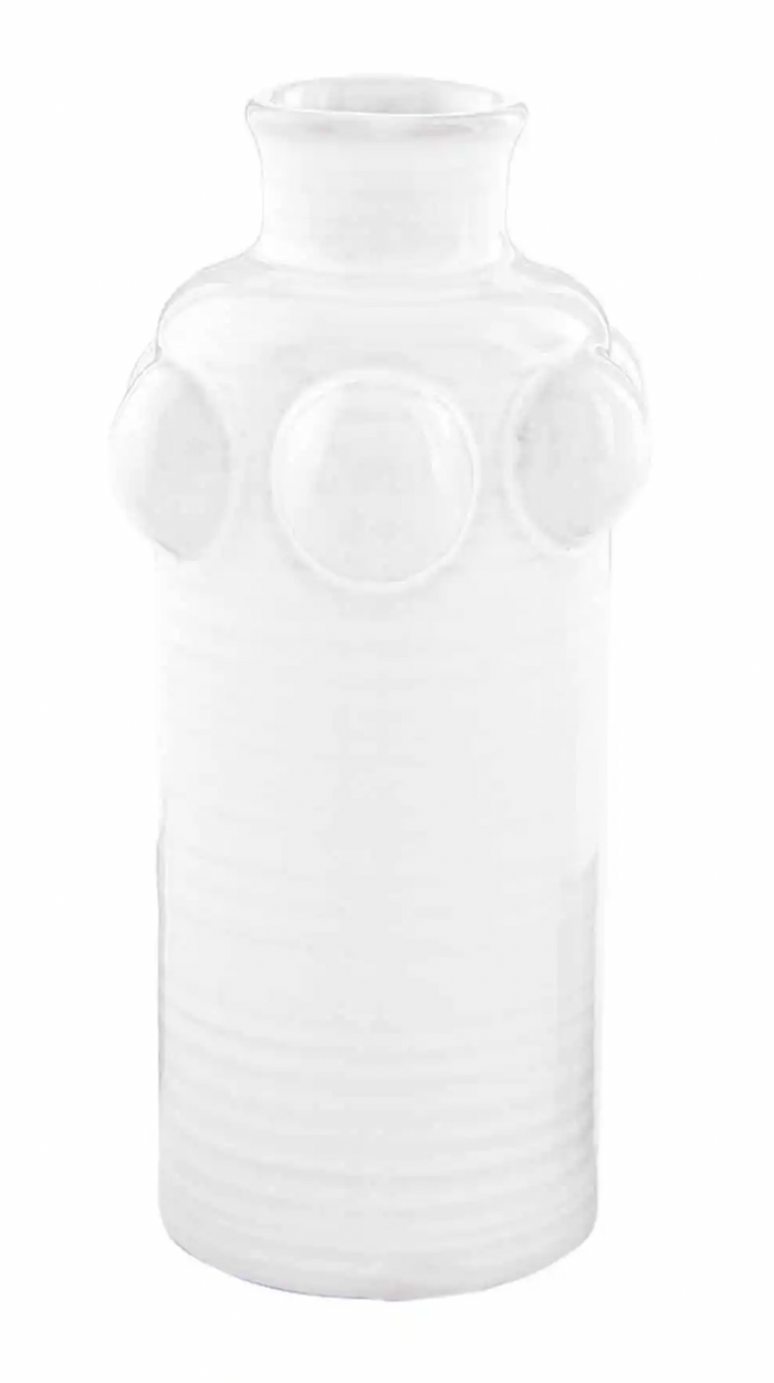 Top Rim Beaded Stem Vase - Pine & Moss