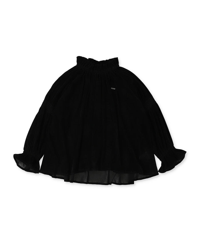 Tulle Flocky Gatherd Pullover