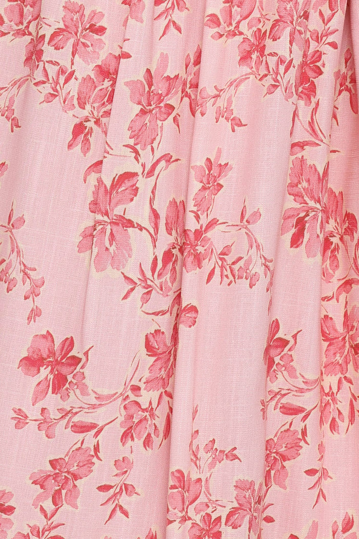 Petal and Pup USA BOTTOMS Tyler Drop Waist Maxi Skirt - Rose Pink Floral