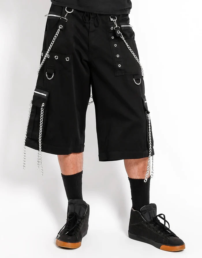 model showing front of pants zipped off into shorts