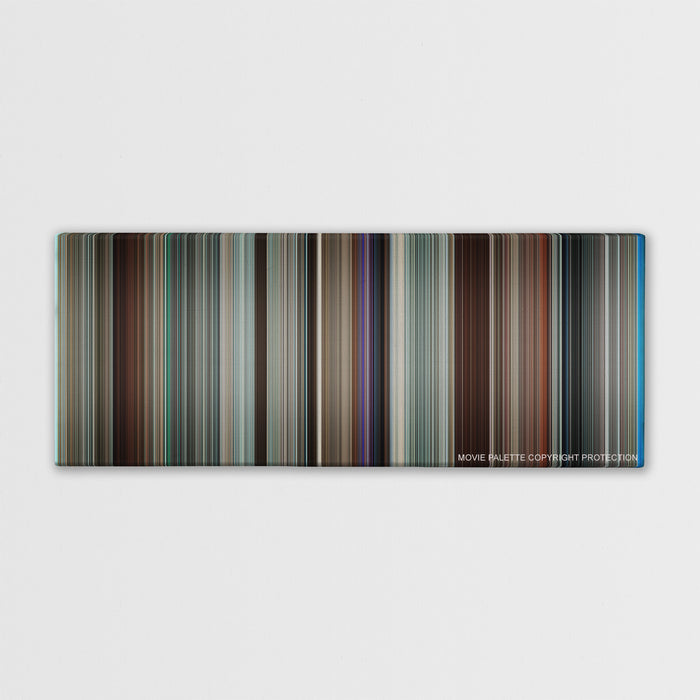 Up in the Air color palette canvas print: thousands of thin vertical stripes of color