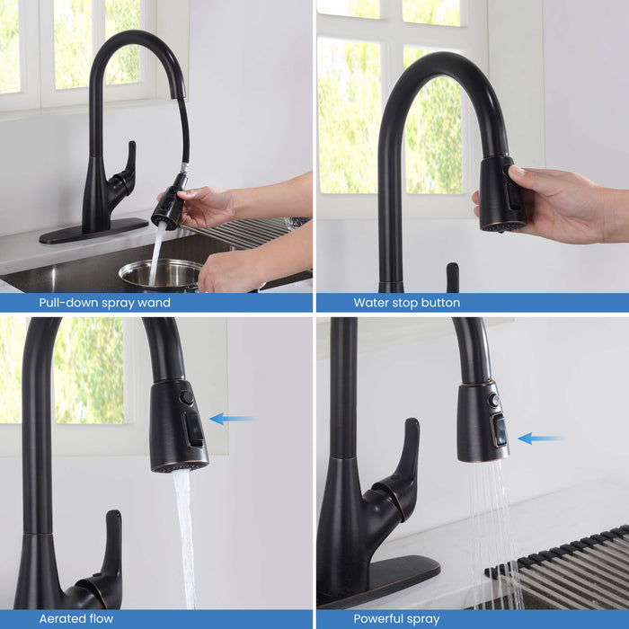 Value Collection - Single Handle Pull Down Kitchen Faucet - F101ORB  (Discontinued)