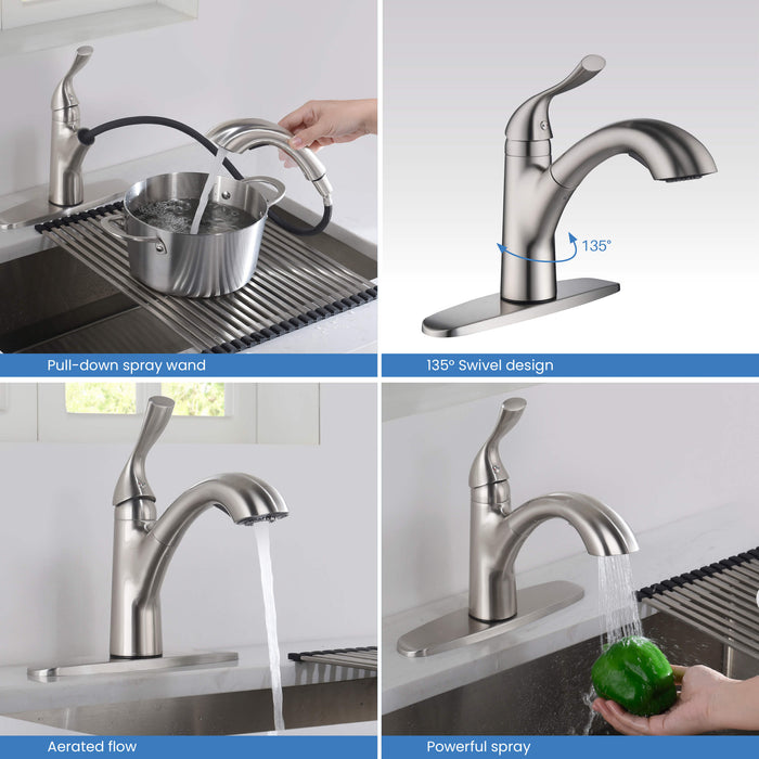 Value Collection - Single Handle Pull Out Kitchen Faucet - F103  (Discontinued)