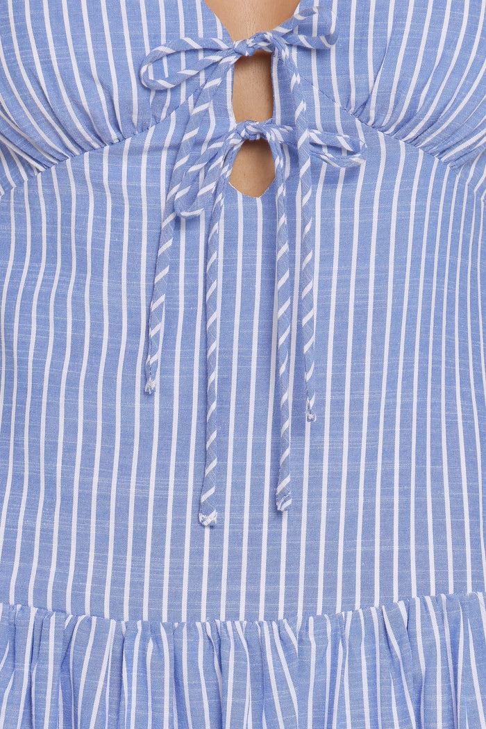 Petal and Pup USA DRESSES Vanessa Maxi Dress - Navy Pinstripe