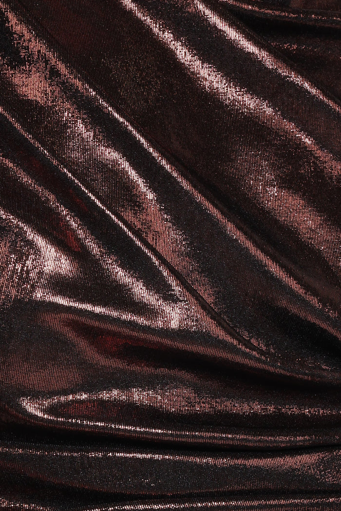 Petal and Pup USA BOTTOMS Velman Metallic Maxi Skirt - Bronze