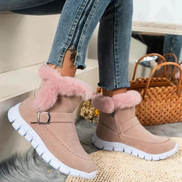 Velvet Mid-Tube Boots for Women – Cozy & Stylish Comfort