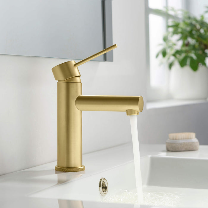 Verona Single Handle Bathroom Vanity Sink Faucet with Pop Up Drain - CBF-1010