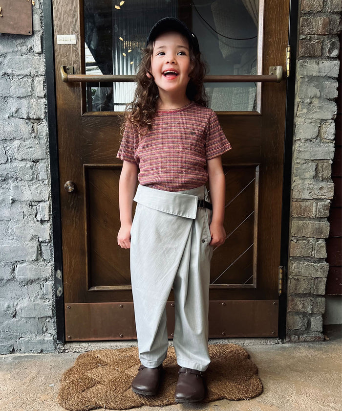 W Slab Chambray Tuck Pants