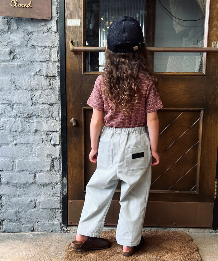 W Slab Chambray Tuck Pants