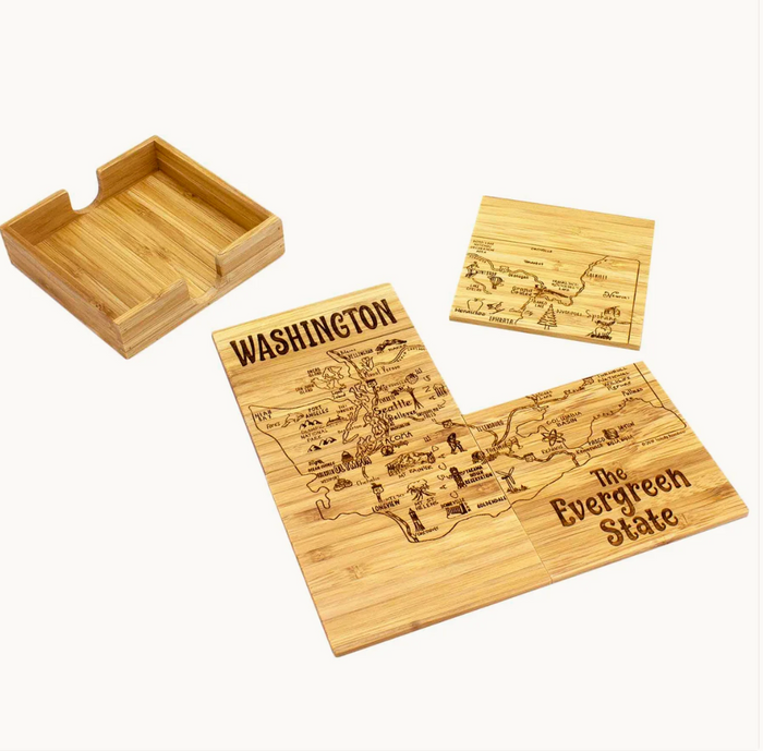 Washington Coaster Set - Pine & Moss