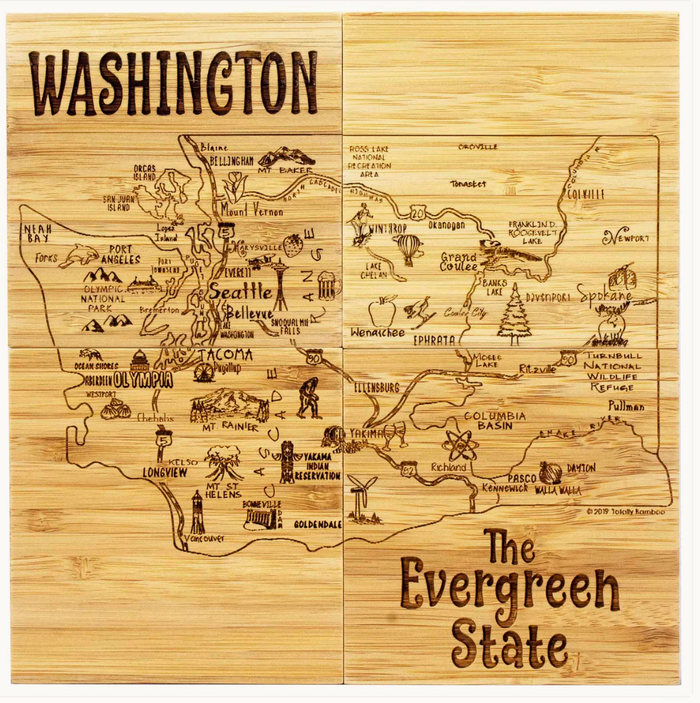 Washington Coaster Set - Pine & Moss