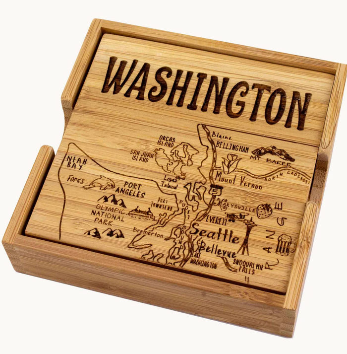 Washington Coaster Set - Pine & Moss