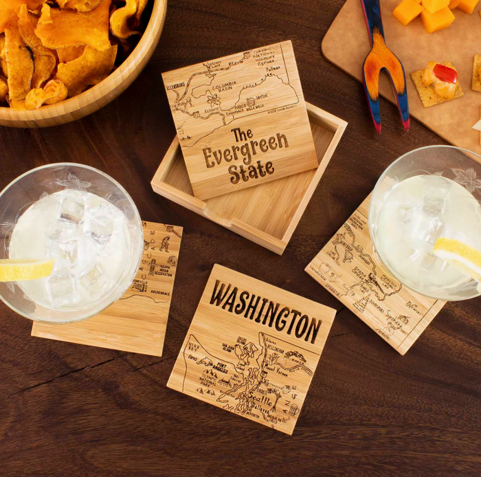 Washington Coaster Set - Pine & Moss