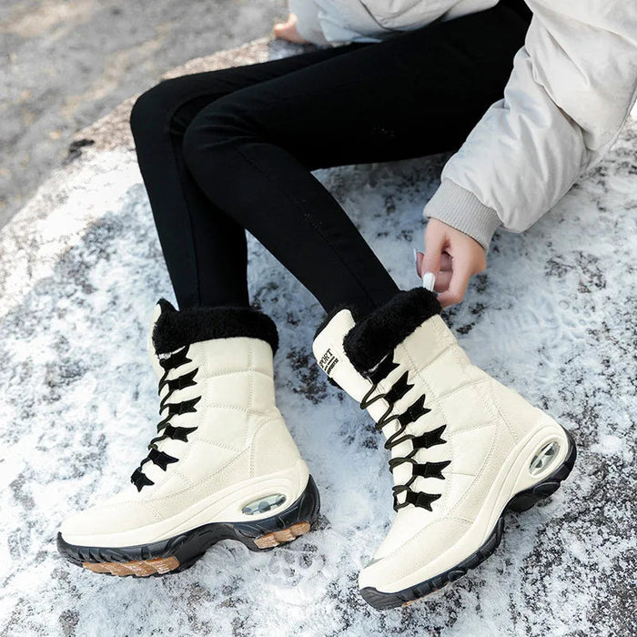 Waterproof Mid-Calf Snow Boots for Women – Cozy & Stylish