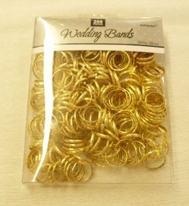 Wedding Rings Confetti - Gold