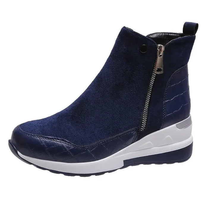 Wedge Black Ankle Boots for Women – Chic & Comfortable Platform Style