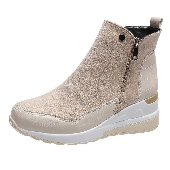 Wedge Black Ankle Boots for Women – Chic & Comfortable Platform Style