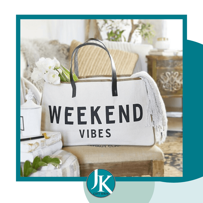 Weekend Vibes Canvas Tote