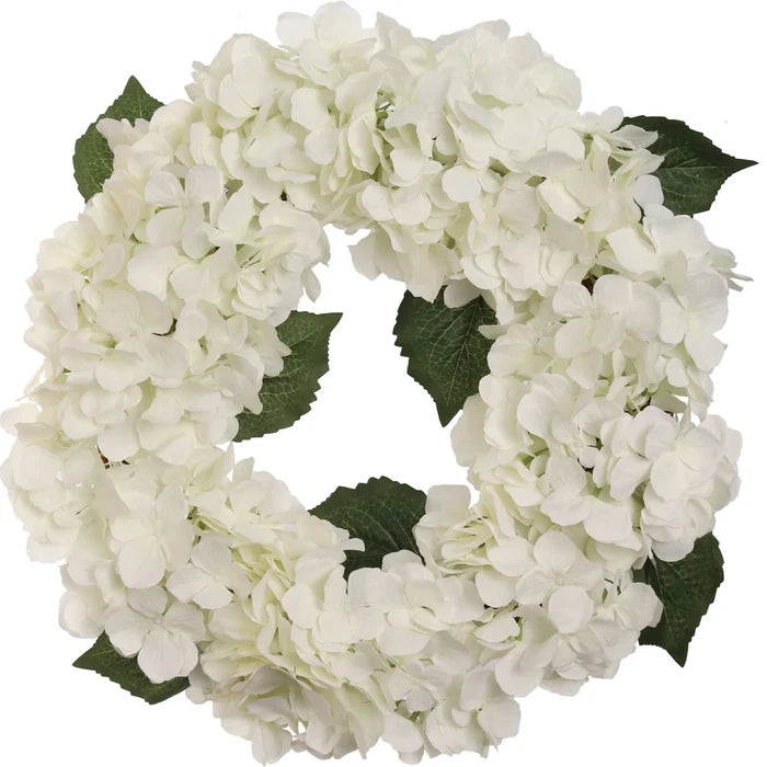 White Artificial Hydrangea Wreath