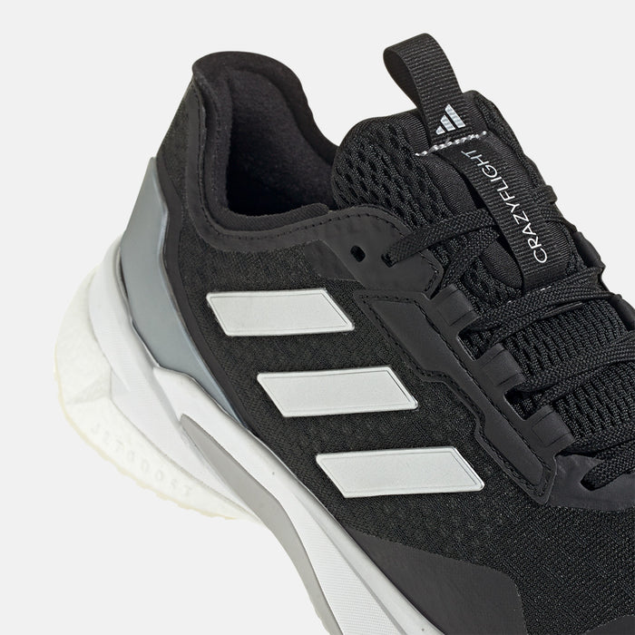 Up close, rear view of the Adidas Women's Crazyflight 5 Indoor Shoes.