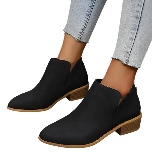 Stylish Orthopedic Foot Boots – Tapered Silhouette with Perforated Detailing