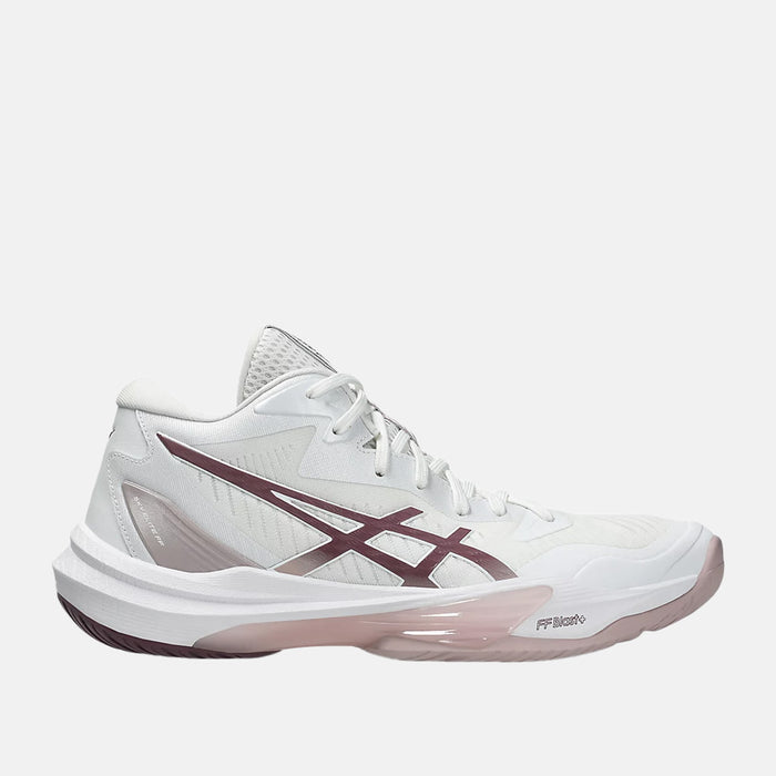Side view of the Asics Women's Sky Elite FF MT 3 Volleyball Shoes.