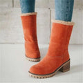 Mid-Tube Snow Boots for Women – Stylish & Versatile Winter Wear