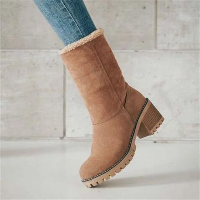 Mid-Tube Snow Boots for Women – Stylish & Versatile Winter Wear