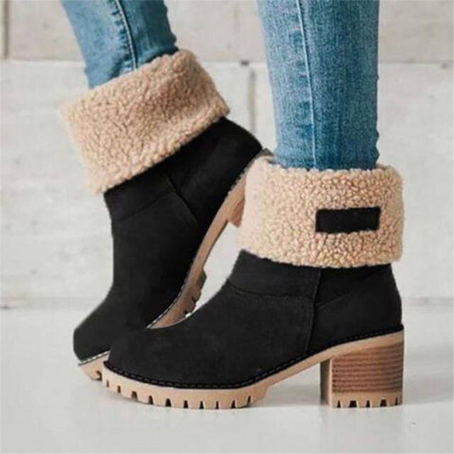 Mid-Tube Snow Boots for Women – Stylish & Versatile Winter Wear
