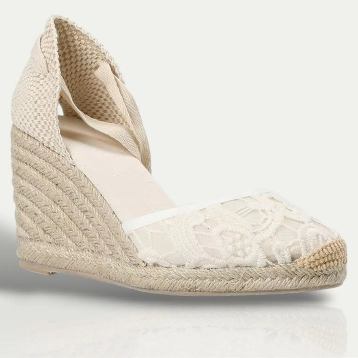 Women's Wedge Espadrille Sandals – Lace-Up, Soft & Stylish