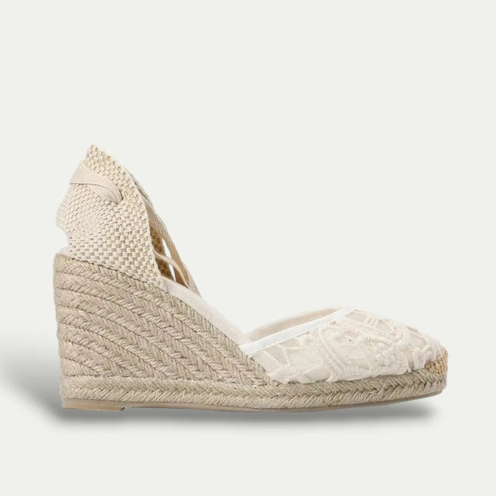 Women's Wedge Espadrille Sandals – Lace-Up, Soft & Stylish