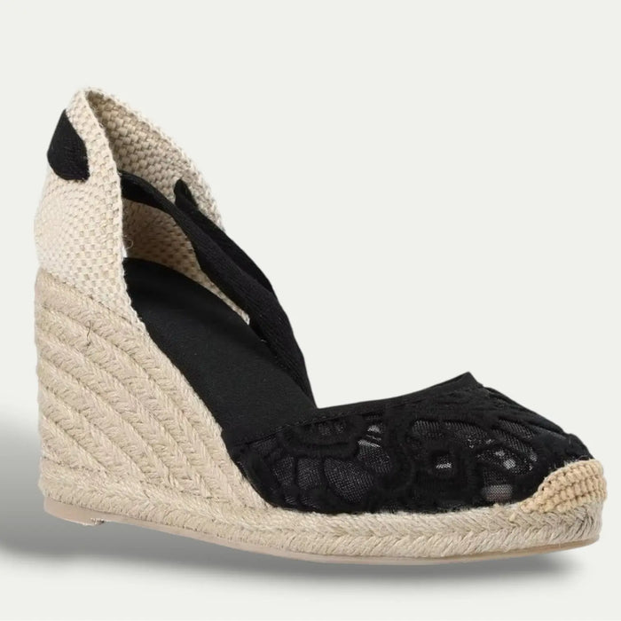 Women's Wedge Espadrille Sandals – Lace-Up, Soft & Stylish