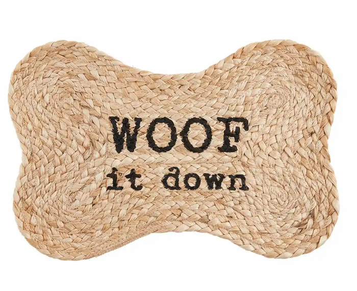 Woof Dog Food Mat - Pine & Moss