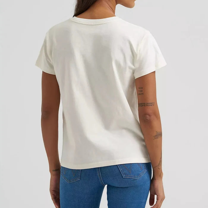 Wrangler Retro Women's S/S Too Hot Graphic Tee in Egret
