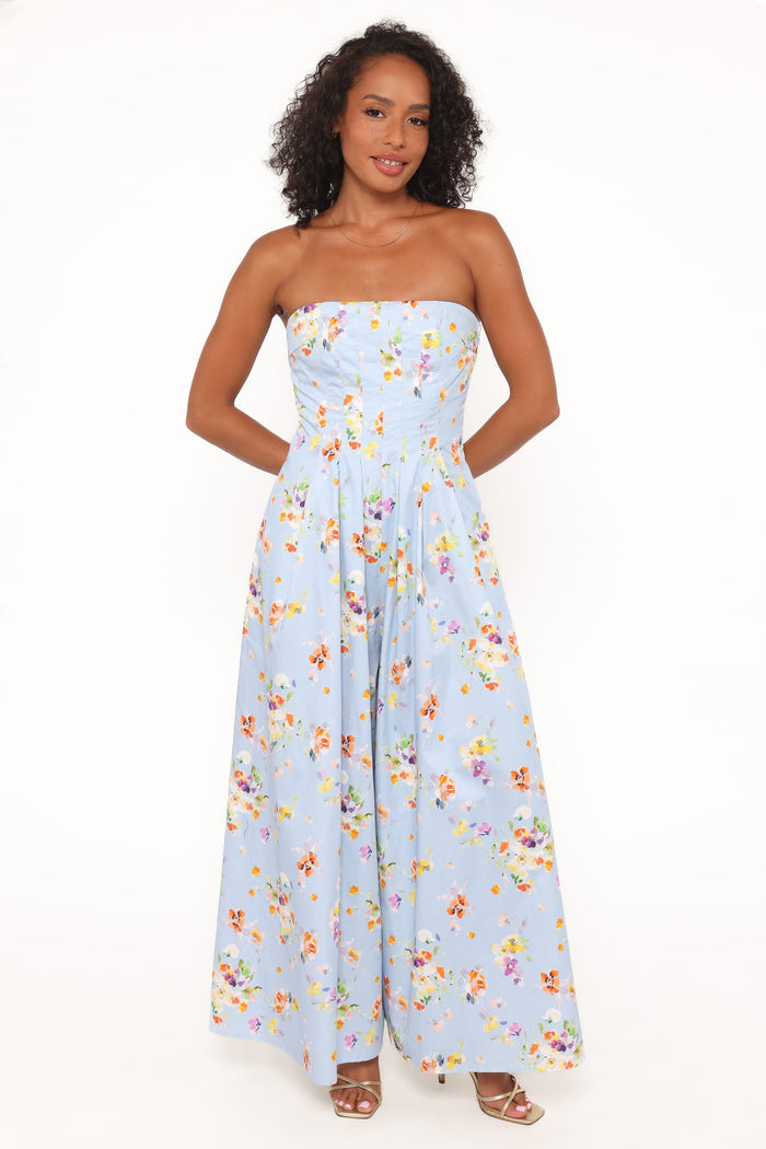 Petal and Pup USA PLAYSUITS Wren Jumpsuit - Cornflower Blue Floral