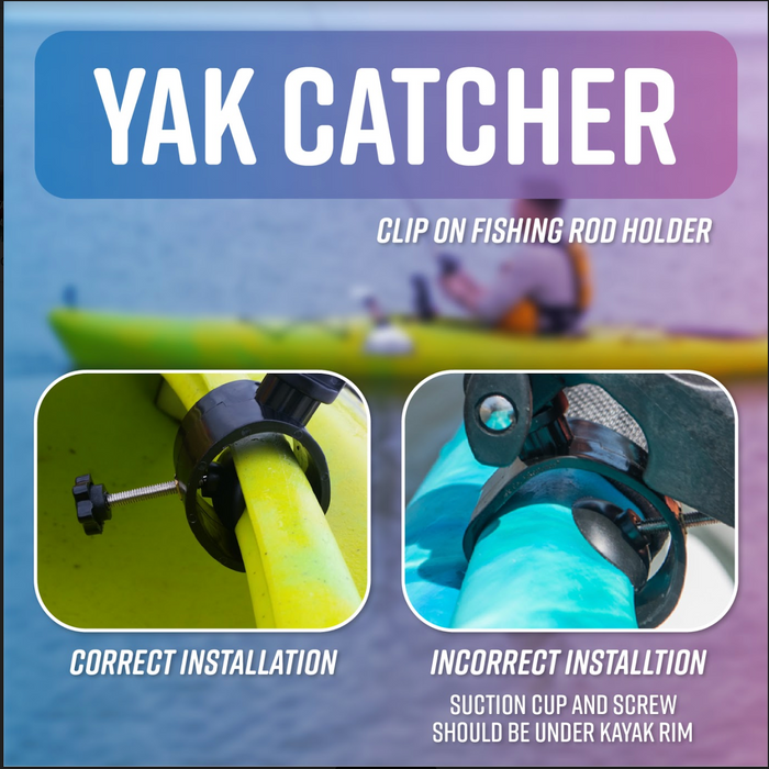 YakCatcher - Clip-On Kayak Fishing Rod Holder
